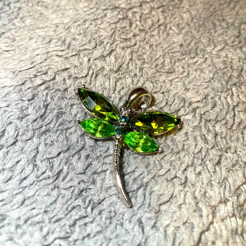 Crystal Dragonfly Pendant